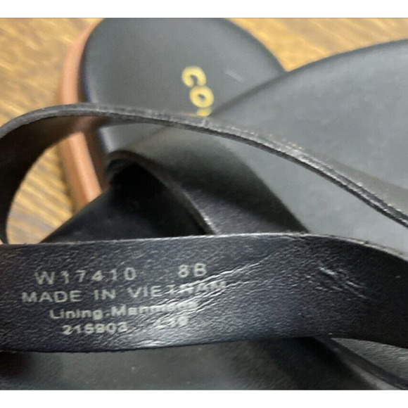 Cole Haan Flavia Grand Strappy Toe Loop Black Sandal Size 8B without box - Picture 7 of 9